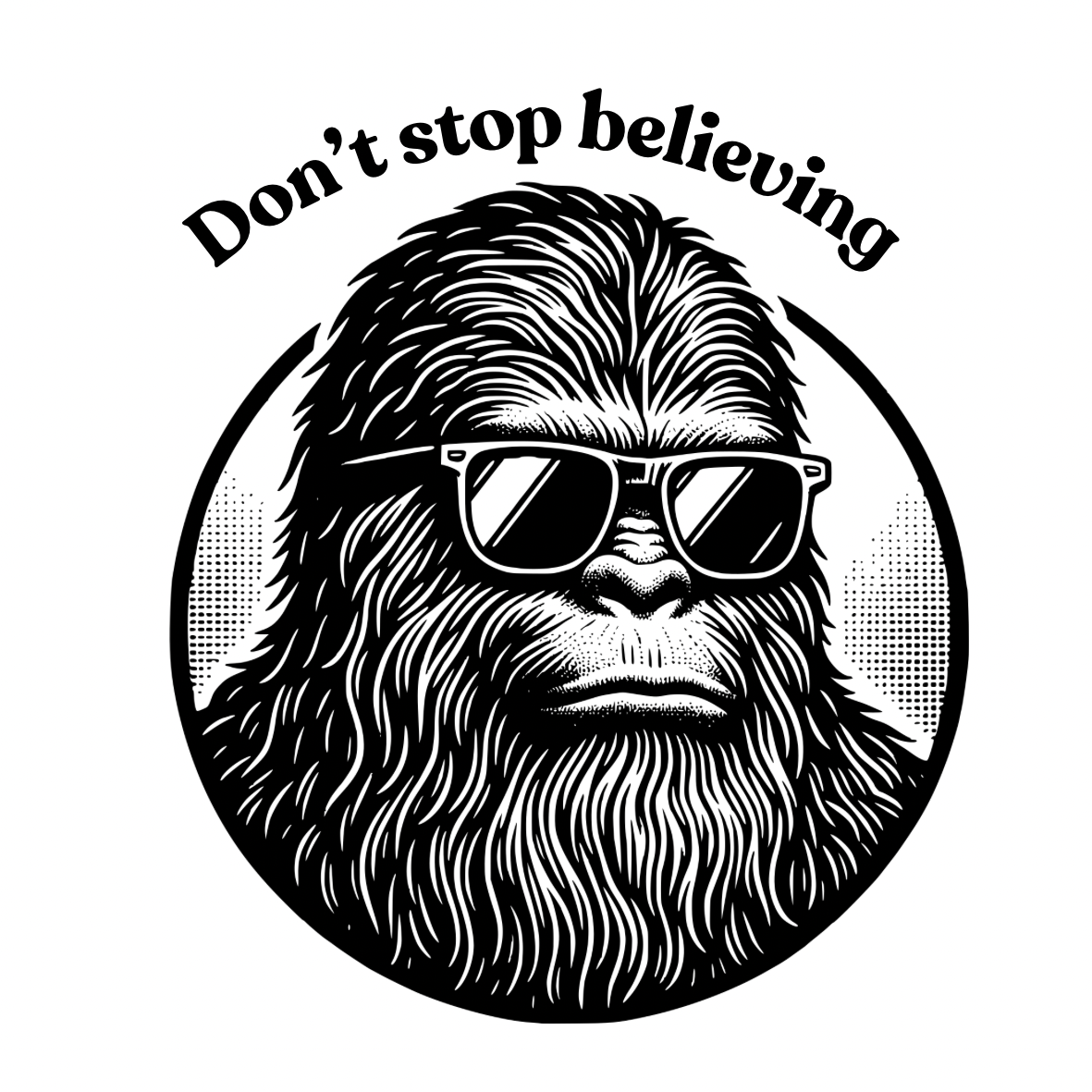 “Don’t stop believing” glossy sticker